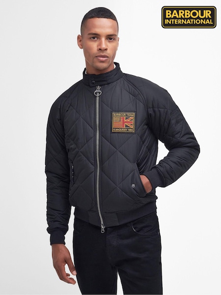 Barbour® International Quilted Merch Black Jacket (AY1688) | €285