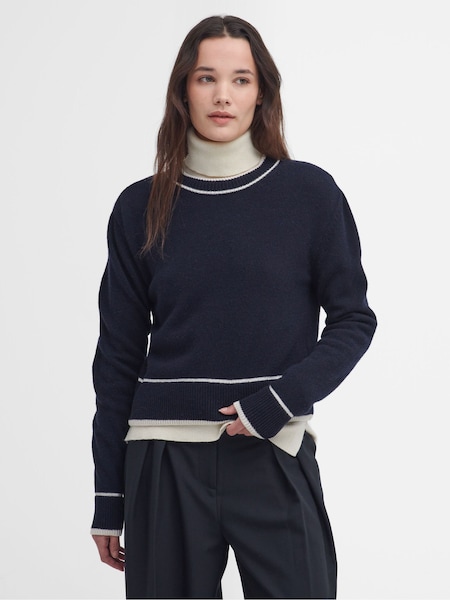 Barbour Blue Rochelle Knit Jumper (AY1705) | €128