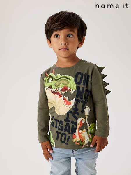 Name It Green Boys Gigantosaurus Graphic Long Sleeve T-Shirt (AY1734) | €24