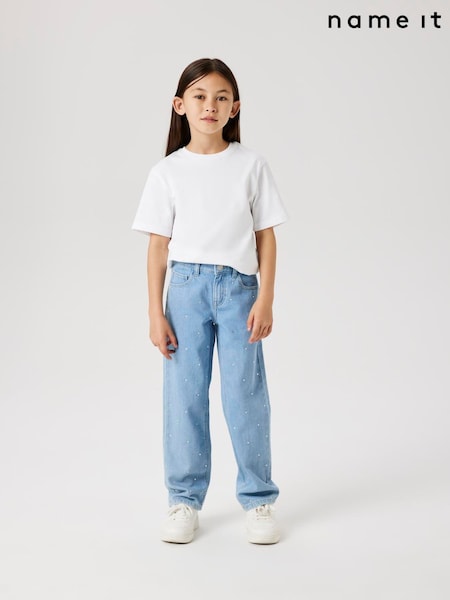 Name It Blue Rhinestone Straight Leg Jeans (AY1735) | €37