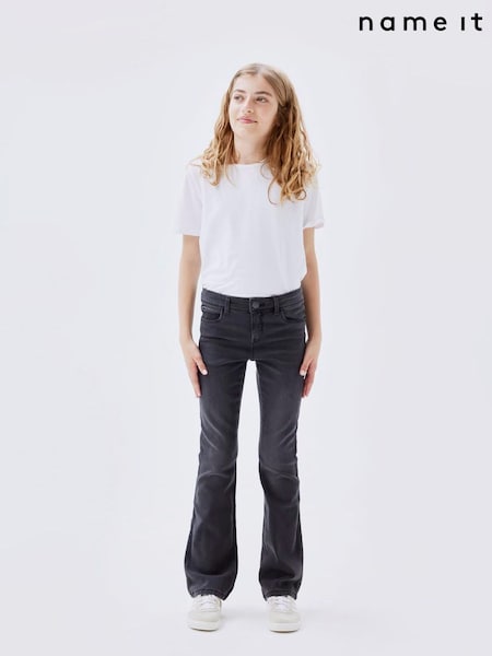 Name It Grey Girls Flare Jeans With Adjustable Waist (AY1741) | ₪131