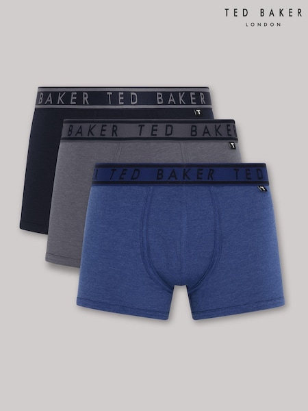 Ted Baker Blue Cotton Trunk 3 Pack (AY1750) | €56