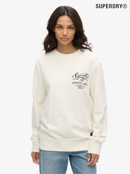 Superdry Oversized Copper Label 100% Cotton Graphic Crew Sweatshirt (AY1833) | €87