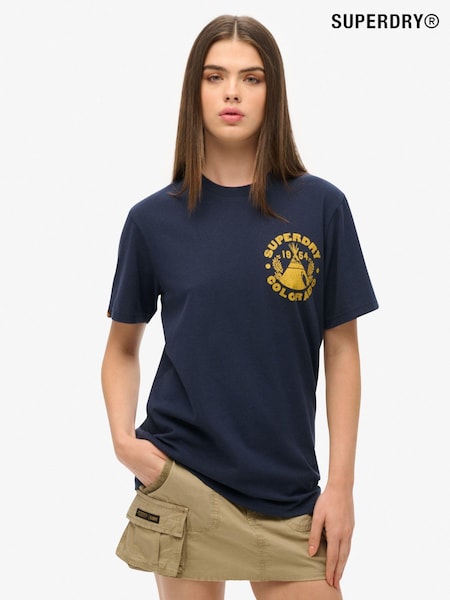 Superdry Blue Oversized Outdoor Graphic T-Shirt (AY1858) | €37