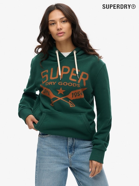 Superdry Green Oversized Outdoor Graphic Hoodie (AY1865) | €77