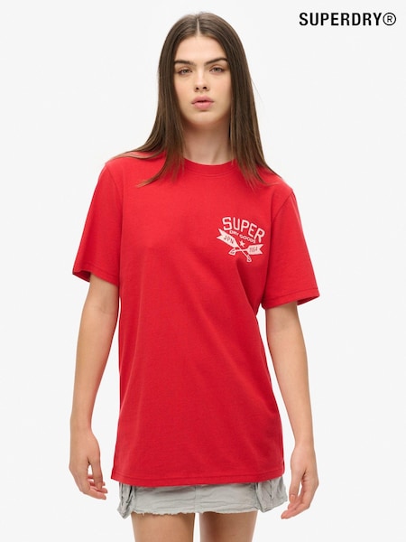 Superdry Red Oversized Outdoor Graphic T-Shirt (AY1866) | €37