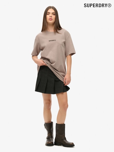Superdry Oversized Micro Logo Graphic 100% Cotton T-shirt (AY1876) | €47