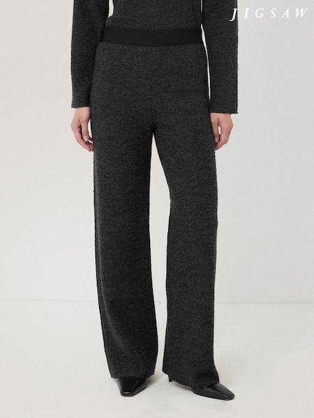 Jigsaw Grey Boiled Wool Blend Trousers (AY1906) | €82
