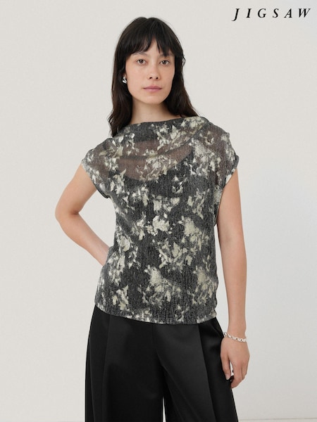 Jigsaw Gold Metallic Asymmetric Top (AY1919) | €54