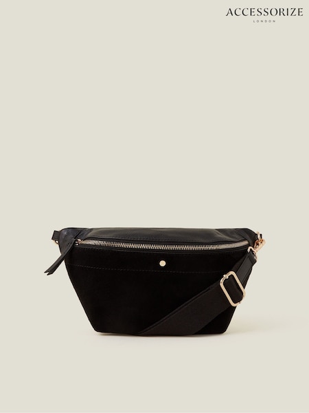 Accessorize Black Leather Sling Bum Bag (AY1940) | €37