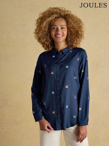 Joules Elvina Navy Relaxed Fit Shirt (AY2004) | R$ 385