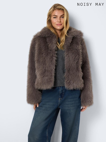 NOISY MAY Long Sleeve Faux Fur Collar Jacket (AY2007) | ‏198 د.إ.‏