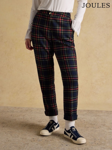 Joules Cora Navy Tapered Tweed Trouser (AY2039) | €120