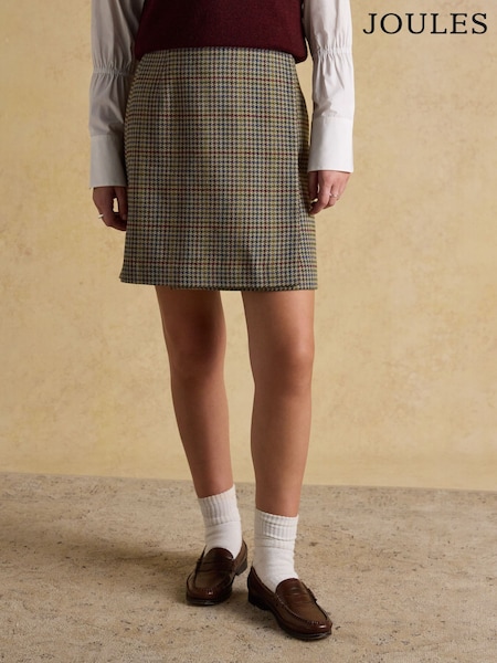 Joules Wrenley Brown Wrap Tweed Skirt (AY2054) | R$ 680