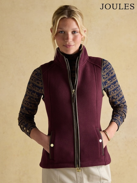 Joules Heritage Red Fleece Gilet (AY2063) | R$ 640