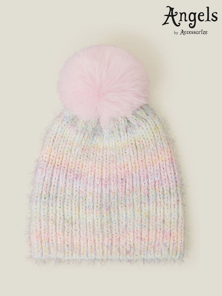 Angels By Accessorize Girls Ombre Chenille Winter Pom Beanie Hat (AY2071) | € 11