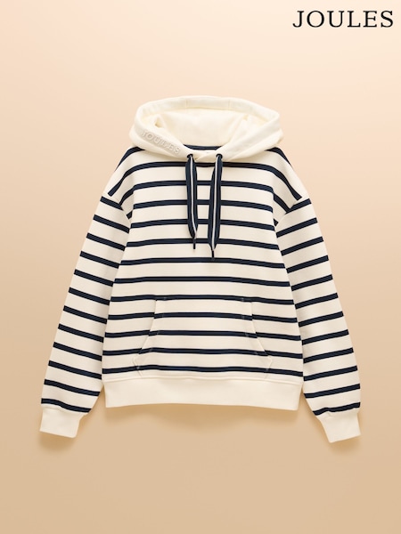 Creme & com listras marinhas - Joules Milbourne Hoodie (AY2086) | R$ 585