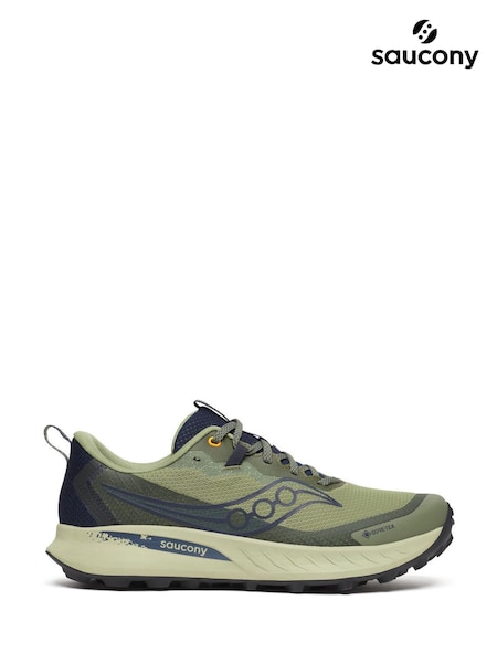 Saucony Mens Khaki/Cream Peregrine 15 GTX Trainers (AY2093) | €215