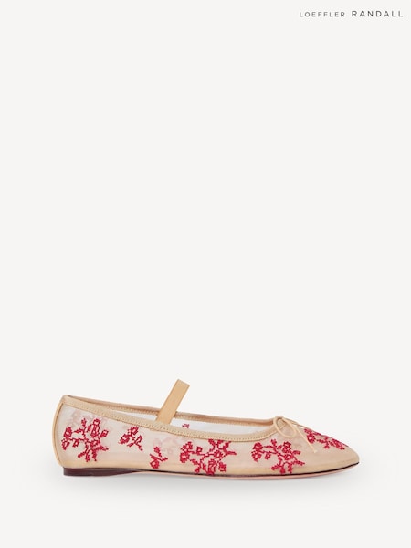 Loeffler Randall Red Leonie Soft Ballet Shoes (AY2096) | AED1,398