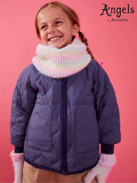 Angels By Accessorize Girls Ombre Rainbow Snood Scarf (AY2111) | 58 LEI