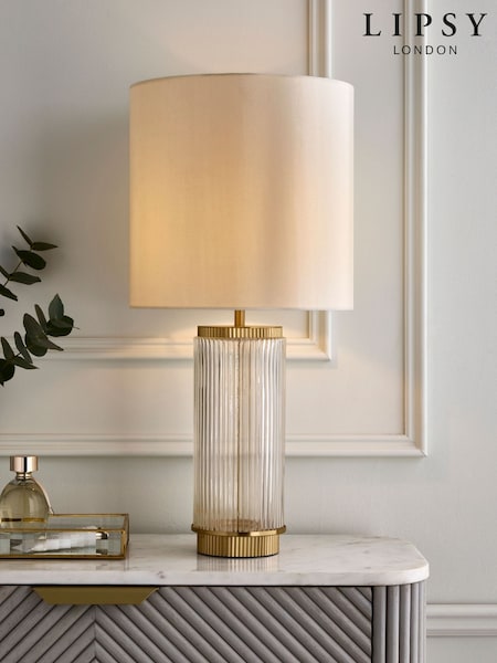 Lipsy Brass Ridge Glass Table Lamp (AY2152) | €108