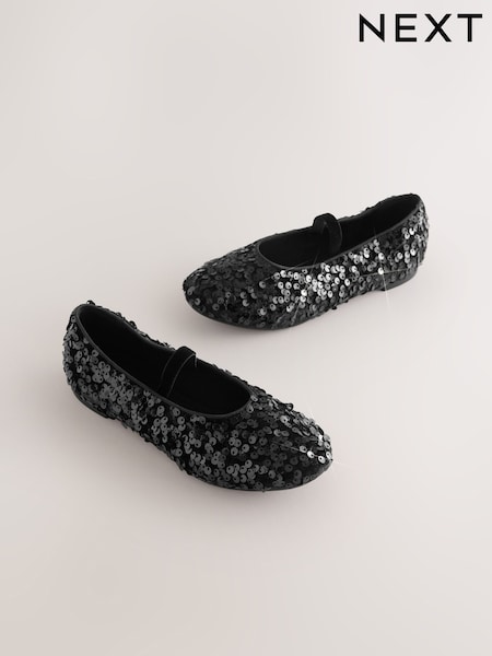 Black Sequin Ballet Shoes (AY2200) | €25 - €34