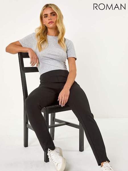 Roman Black Petite Elastic Waist Ponte Stretch Jeans (AY2218) | €40