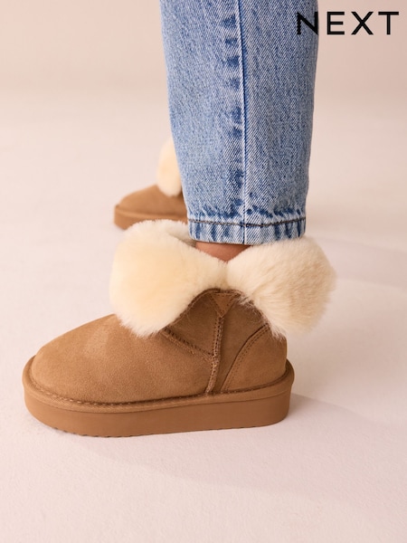 بني فاتح بني - Water Repellent Suede True Sheepskin Boots (AY2255) | ‏213 د.إ.‏ - ‏ 249‏ د.إ.