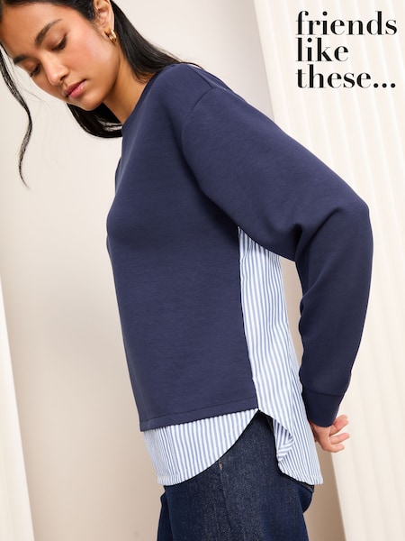 Friends Like These Navy 2-in-1 Sweatshirt (AY2297) | ₪161