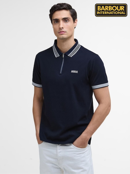 Barbour® International Blue Upham Polo Shirt (AY2325) | 322 QAR