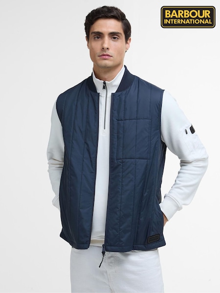 Barbour® International Blue Leafell Quilted Gilet (AY2327) | ₪548