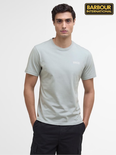 Barbour® International Grey Chest Logo 100% Cotton T-Shirt (AY2346) | ₪151