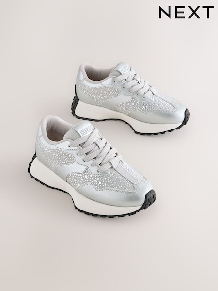 Silver Lace-Up Chunky Trainers (AY2348) | €35 - €43