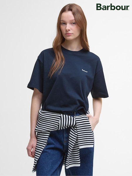 Barbour® Blue Oversized Jema 100% Cotton Top (AY2373) | €51