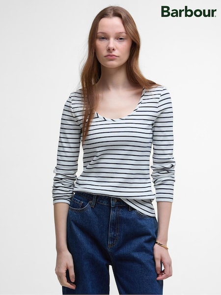 Barbour® White Blake Stripe Top (AY2389) | €63