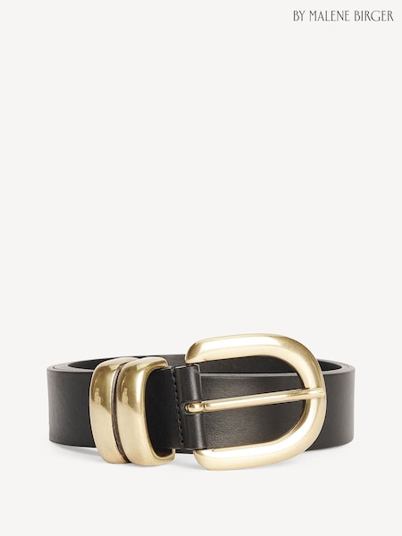 By Malene Birger Black Zoira Leather Belt (AY2416) | €255