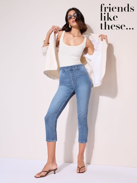 Friends Like These Mid Blue 3/4 Length Jeans (AY2457) | €43