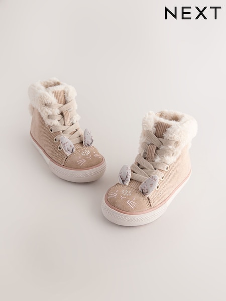 Neutral Bunny Standard Fit (F) Character High Top Trainers (AY2465) | €36 - €39
