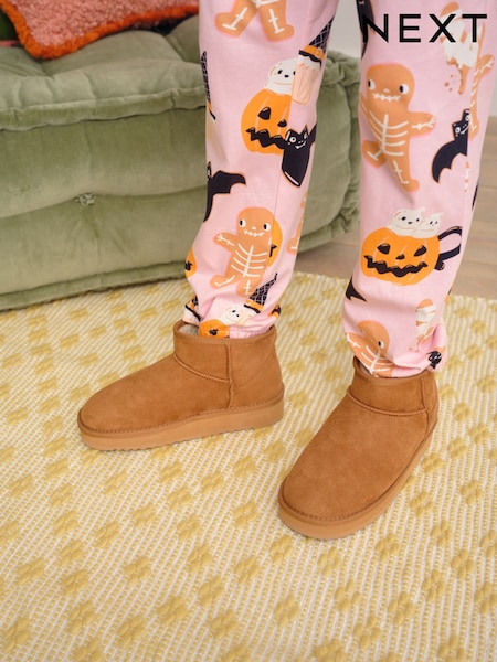 Tan Brown Slipper Ankle Boots (AY2476) | 84 QAR - 99 QAR