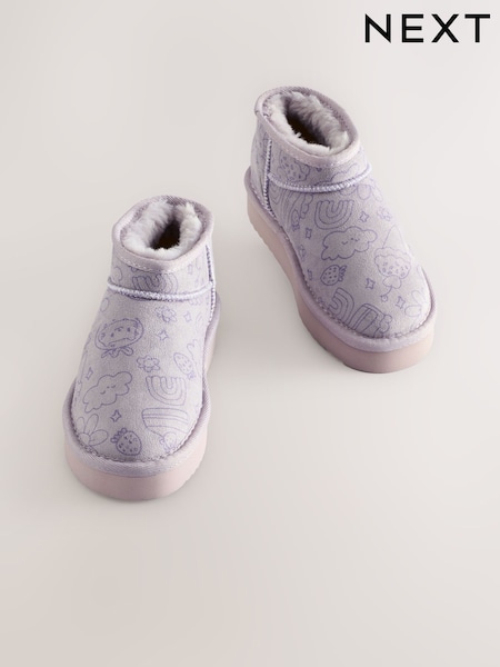 Lilac Purple Character Slipper Ankle Boots (AY2483) | AED97 - AED112