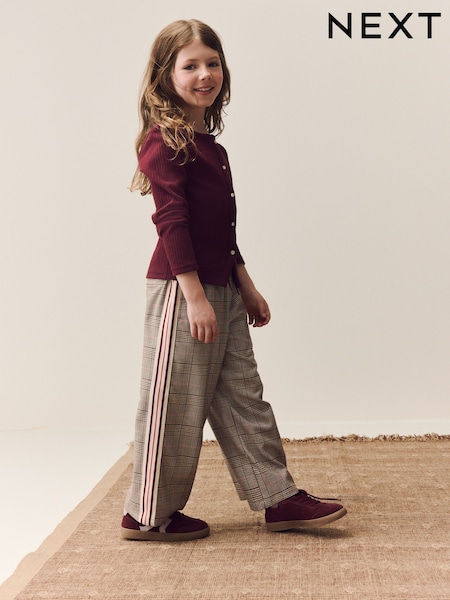 Pink Wide Leg Check Trousers (3-16yrs) (AY2489) | 89 QAR - 114 QAR