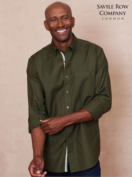 Зелений - The Savile Row Company Classic Fit Button Down Casual 100% Cotton (AY2519) | 3 304 грн