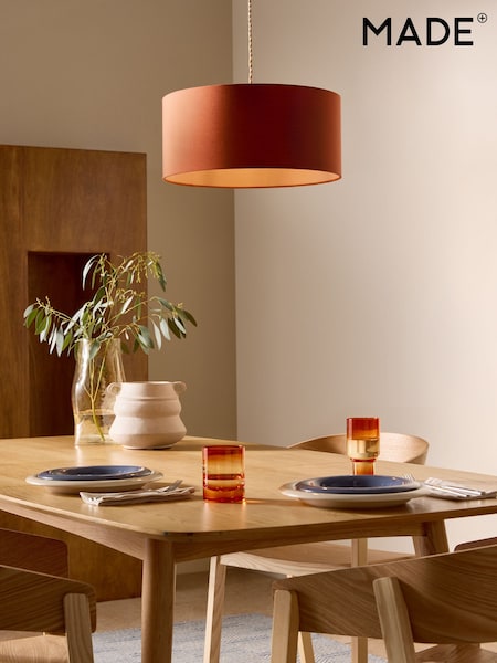 MADE.COM Orange/Pink Oro Pendant Drum Lamp Shade (AY2563) | €66