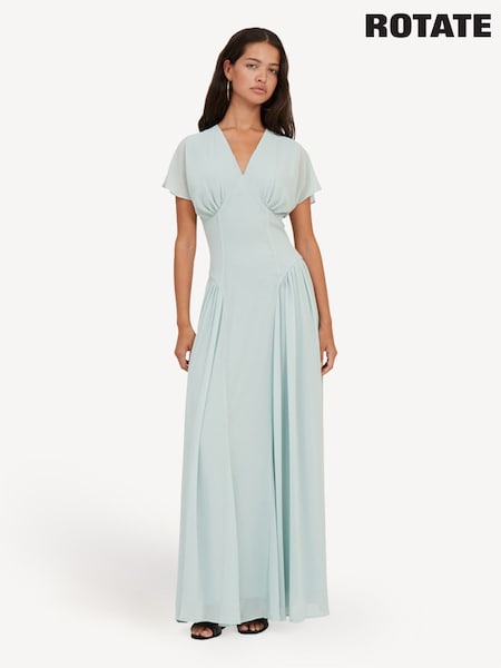 Rotate Blue Maxi V-Neck Dress (AY2750) | SGD 561