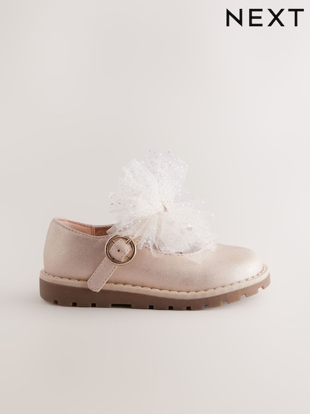 Champagne Gold - Chunky Bow Mary Jane Shoes (AY2782) | ‏11 ر.ع.‏ - ‏12 ر.ع.‏