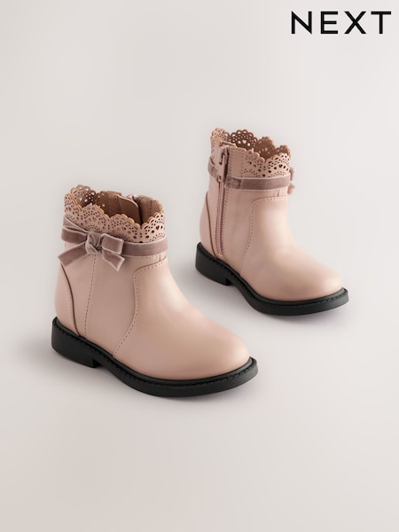 Mink Brown Chelsea Bow Ankle Boots (AY2821) | €39 - €44