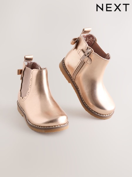 Rose Gold Standard Fit (F) Chelsea Ankle Boots (AY2833) | €43 - €48