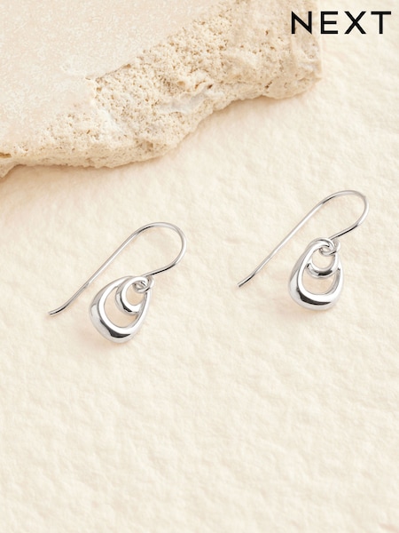 Sterling Silver Swirl Drop Earrings (AY2860) | €23.50