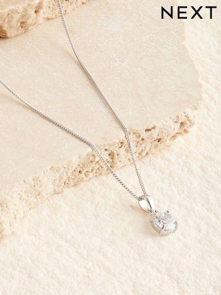 Sterling Silver Cubic Zirconia Pendant Necklace (AY2863) | €34.50