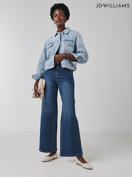 JD Williams Blue Magisculpt Wide Leg Jeans (AY2877) | €53